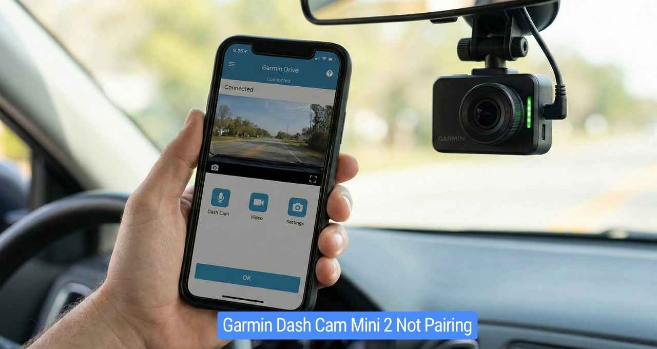 Garmin Dash Cam Mini 2 Not Pairing